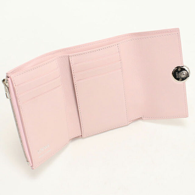 中古 ロエベ 三つ折り財布 三折財布 レディース ブランド LOEWE ペブル