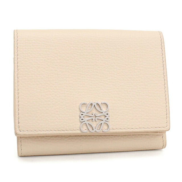 中古 ロエベ 三つ折り財布 三折財布 コンパクト レディース ブランド LOEWE アナグラム トライフォールド ウォレット C821TR2X16 ピンク USDLO115603011