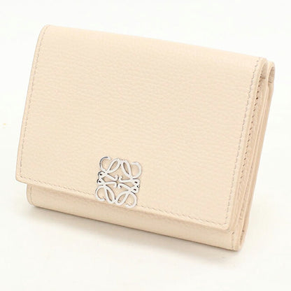 中古 ロエベ 三つ折り財布 三折財布 コンパクト レディース ブランド LOEWE アナグラム トライフォールド ウォレット C821TR2X16 ピンク USDLO115603011