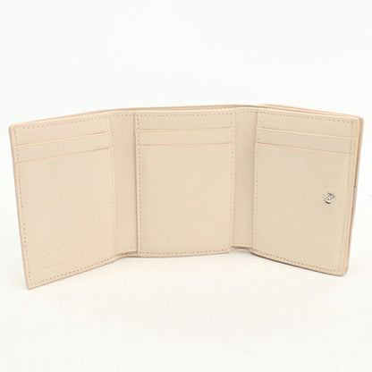 中古 ロエベ 三つ折り財布 三折財布 コンパクト レディース ブランド LOEWE アナグラム トライフォールド ウォレット C821TR2X16 ピンク USDLO115603011