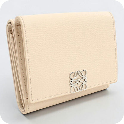 中古 ロエベ 三つ折り財布 三折財布 コンパクト レディース ブランド LOEWE アナグラム トライフォールド ウォレット C821TR2X16 ピンク USDLO115603011
