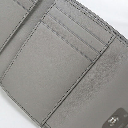 中古 ロエベ 三つ折り財布 三折財布 コンパクト レディース ブランド LOEWE アナグラム バーティカル ウォレット スモール C821S33X12 グレー USDLO115836011