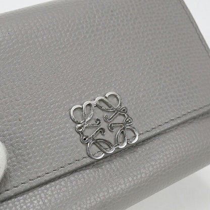 中古 ロエベ 三つ折り財布 三折財布 コンパクト レディース ブランド LOEWE アナグラム バーティカル ウォレット スモール C821S33X12 グレー USDLO115836011