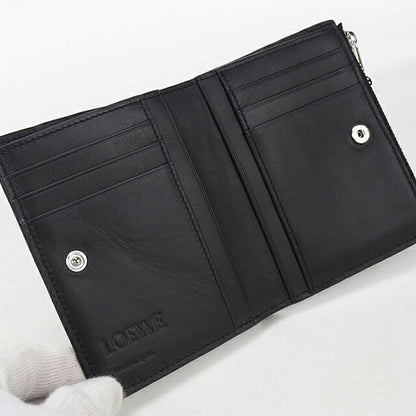中古 ロエベ 二つ折り財布 二折財布 コンパクト メンズ ブランド LOEWE パズル スリム　コンパクト　ウォレット C510W73X09 ブラック USDLO115872011