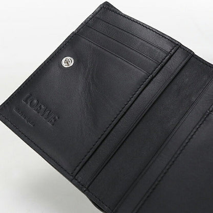中古 ロエベ 二つ折り財布 二折財布 コンパクト メンズ ブランド LOEWE パズル スリム　コンパクト　ウォレット C510W73X09 ブラック USDLO115872011