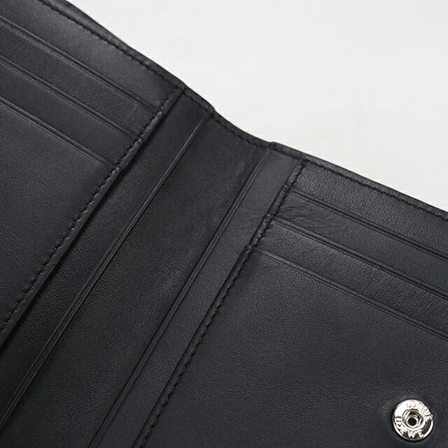 中古 ロエベ 二つ折り財布 二折財布 コンパクト メンズ ブランド LOEWE パズル スリム　コンパクト　ウォレット C510W73X09 ブラック USDLO115872011