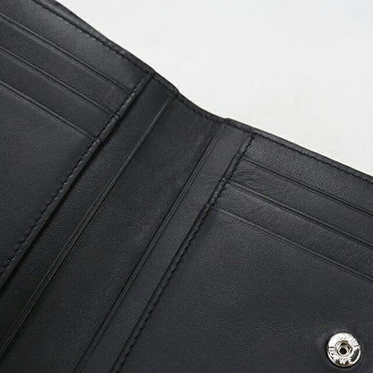 中古 ロエベ 二つ折り財布 二折財布 コンパクト メンズ ブランド LOEWE パズル スリム　コンパクト　ウォレット C510W73X09 ブラック USDLO115872011