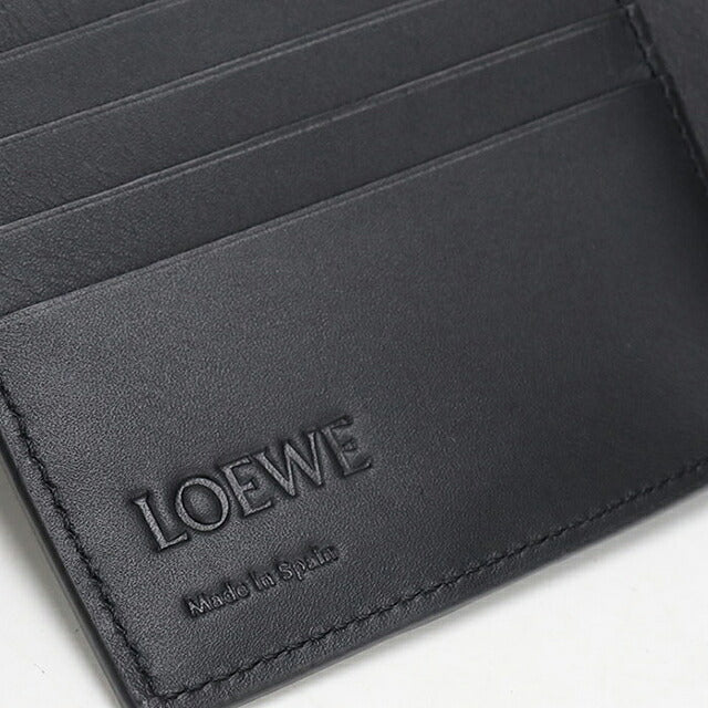 中古 ロエベ 二つ折り財布 二折財布 コンパクト メンズ ブランド LOEWE パズル バイフォールド　コインウォレット C510501X15 ブラック USDLO115873011