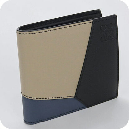 中古 ロエベ 二つ折り財布 二折財布 コンパクト メンズ ブランド LOEWE パズル バイフォールド　コインウォレット C510501X15 ブラック USDLO115873011