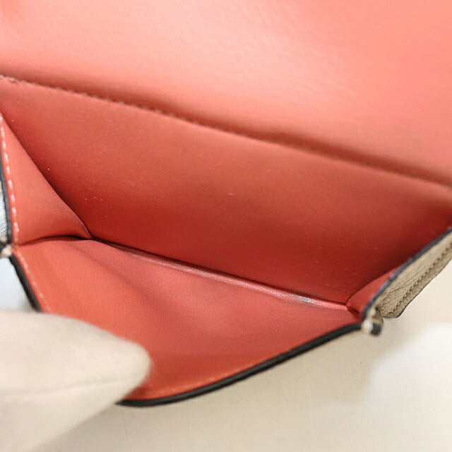 中古 ロエベ 三つ折り財布 三折財布 コンパクト レディース ブランド LOEWE トライフォールド ウォレット C660TR2X01 ベージュ USDLO115984011