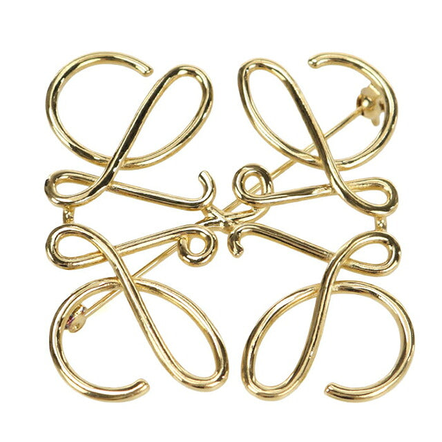 中古 ロエベ ブローチ レディース ブランド LOEWE アナグラム ゴールド アクセサリー USDLO116160011