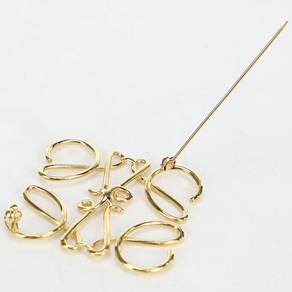 中古 ロエベ ブローチ レディース ブランド LOEWE アナグラム ゴールド アクセサリー USDLO116160011