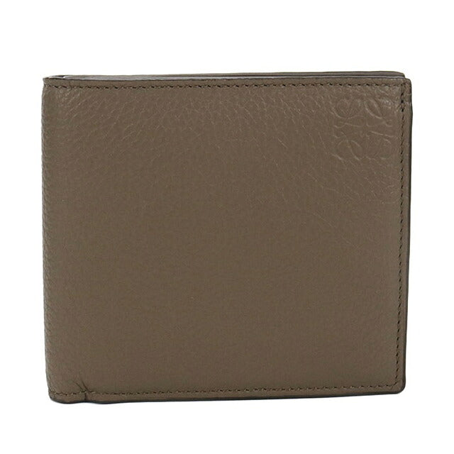 中古 ロエベ 二つ折り財布 二折財布 コンパクト メンズ ブランド LOEWE アナグラム バイフォールド コインウォレット C660501X01 ブラウン USDLO116622011
