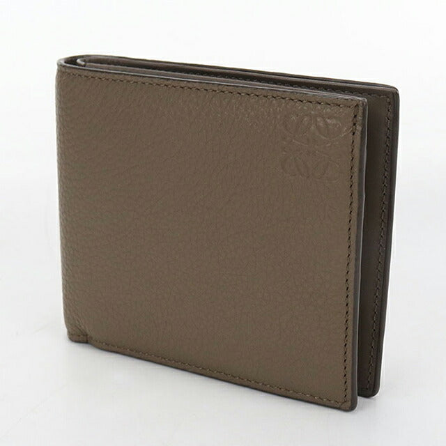 中古 ロエベ 二つ折り財布 二折財布 コンパクト メンズ ブランド LOEWE アナグラム バイフォールド コインウォレット C660501X01 ブラウン USDLO116622011