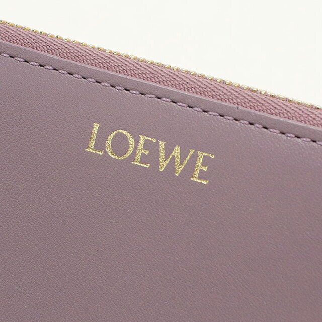 中古 ロエベ ラウンドファスナー折財布 レディース ブランド LOEWE ノット コンパクト ジップウォレット CEM1CWZX0 パープル USDLO116628011