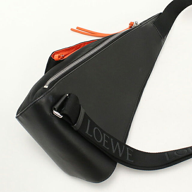 中古 ロエベ ボディバッグ メンズ ブランド LOEWE アナグラム アントン スリング B511A09X11 ブラック USDLO116775011