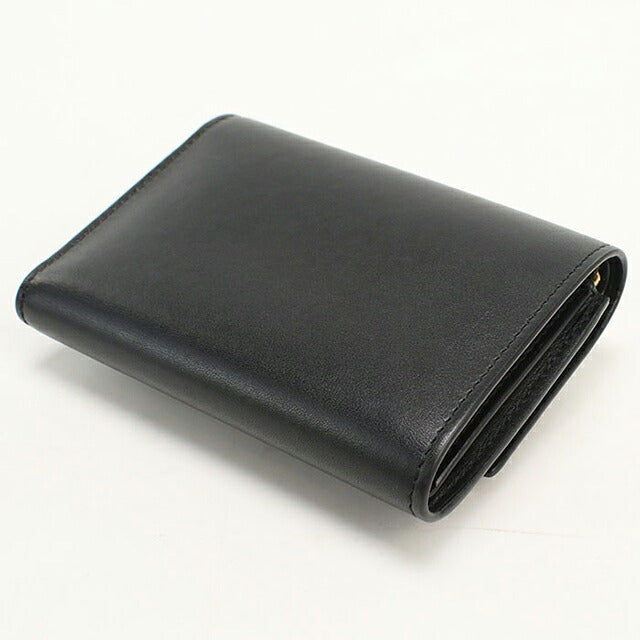 中古 ロエベ 三つ折り財布 三折財布 コンパクト レディース ブランド LOEWE ペブル バーティカル ウォレット スモール CANBS33X01 ブラック USDLO116836011