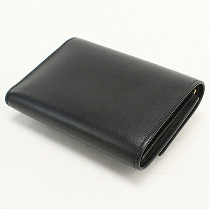 中古 ロエベ 三つ折り財布 三折財布 コンパクト レディース ブランド LOEWE ペブル バーティカル ウォレット スモール CANBS33X01 ブラック USDLO116836011
