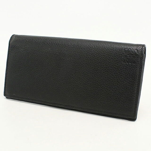 中古 ロエベ 長財布二折 メンズ ブランド LOEWE アナグラム ロング ホリゾンタル ウォレット C660978X01 ブラック USDLO116837011