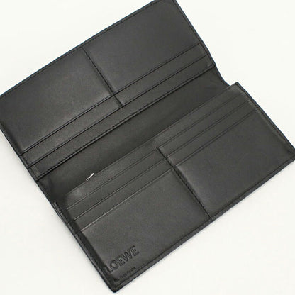 中古 ロエベ 長財布二折 メンズ ブランド LOEWE アナグラム ロング ホリゾンタル ウォレット C660978X01 ブラック USDLO116837011