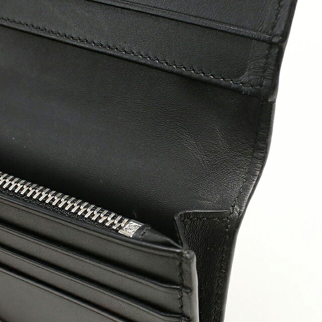 中古 ロエベ 長財布二折 メンズ ブランド LOEWE アナグラム ロング ホリゾンタル ウォレット C660978X01 ブラック USDLO116837011