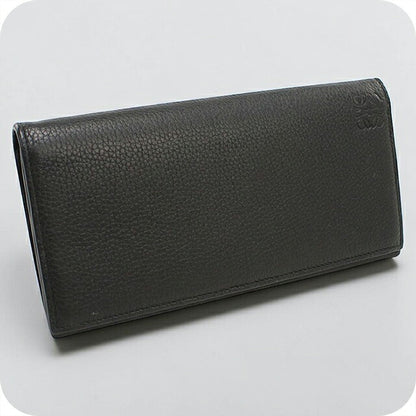 中古 ロエベ 長財布二折 メンズ ブランド LOEWE アナグラム ロング ホリゾンタル ウォレット C660978X01 ブラック USDLO116837011