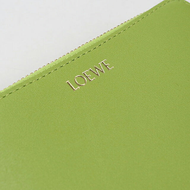 中古 ロエベ 小銭入れ レディース ブランド LOEWE ペブル コインカードホルダー CANBZ40X01 グリーン USDLO117132011