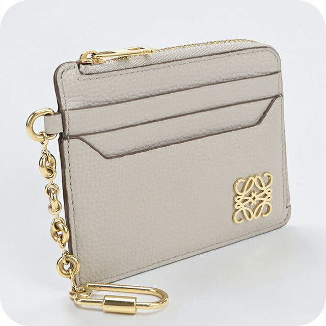 中古 ロエベ 小銭入れ レディース ブランド LOEWE アナグラム スクエア コインカードホルダー C821SQLX03 ベージュ USDLO117133011