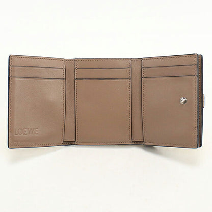中古 ロエベ 三つ折り財布 三折財布 コンパクト レディース ブランド LOEWE アナグラム トライフォールド ウォレット C660TR2X01 ベージュ USDLO117208011