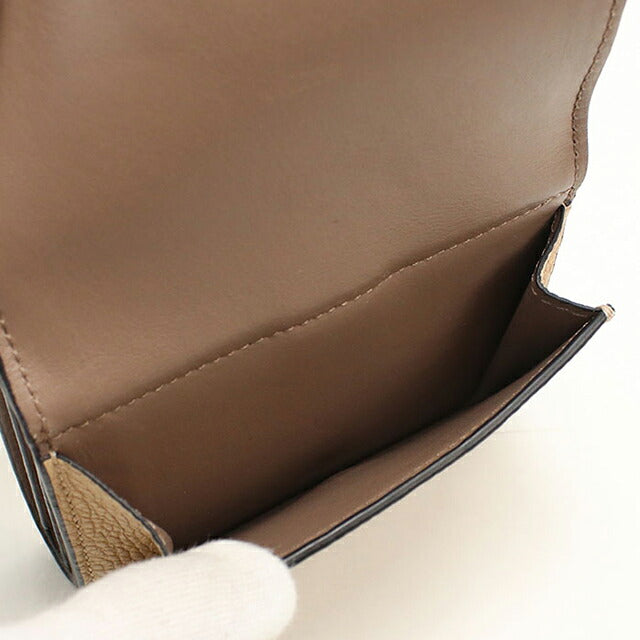 中古 ロエベ 三つ折り財布 三折財布 コンパクト レディース ブランド LOEWE アナグラム トライフォールド ウォレット C660TR2X01 ベージュ USDLO117208011