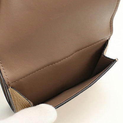 中古 ロエベ 三つ折り財布 三折財布 コンパクト レディース ブランド LOEWE アナグラム トライフォールド ウォレット C660TR2X01 ベージュ USDLO117208011