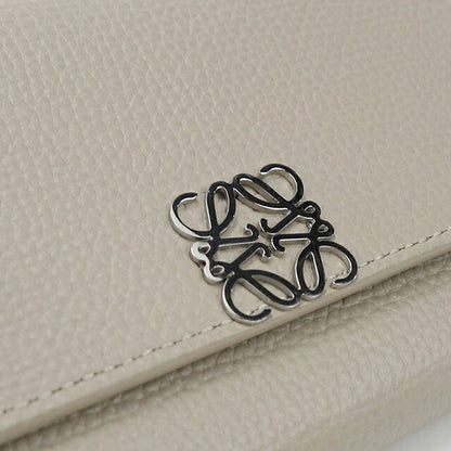 中古 ロエベ 三つ折り財布 三折財布 コンパクト レディース ブランド LOEWE アナグラム バーティカル ウォレット スモール C821S33X12 グレー USDLO117279011