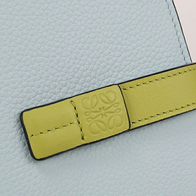 中古 ロエベ 二つ折り財布 二折財布 コンパクト レディース ブランド LOEWE  コンパクトジップウォレット C660Z41X02 ブルー USDLO117281011