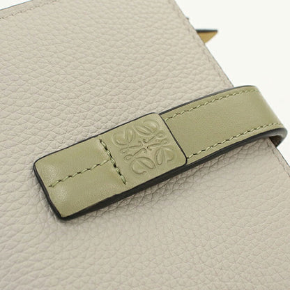 中古 ロエベ 二つ折り財布 二折財布 コンパクト レディース ブランド LOEWE アナグラム コンパクト ジップウォレット C660Z41X02 グレー USDLO117632011