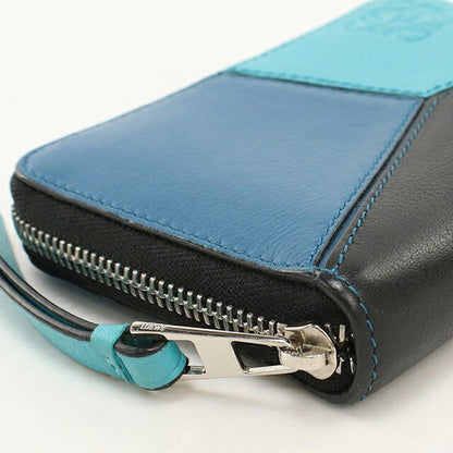 中古 ロエベ 小銭入れ ユニセックス ブランド LOEWE パズル コインパース ブルー USDLO117908011