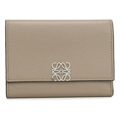 中古 ロエベ 三つ折り財布 三折財布 コンパクト レディース ブランド LOEWE アナグラム バーティカルウォレットスモール C821S33X12 ベージュ USDLO117942011