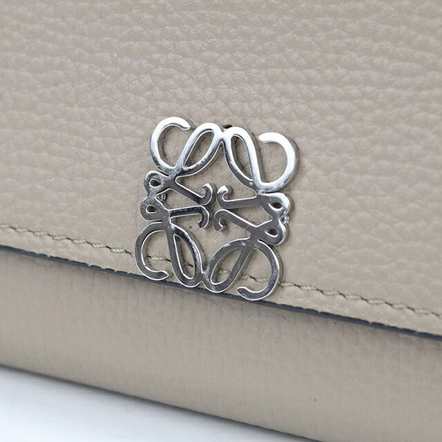 中古 ロエベ 三つ折り財布 三折財布 コンパクト レディース ブランド LOEWE アナグラム バーティカルウォレットスモール C821S33X12 ベージュ USDLO117942011