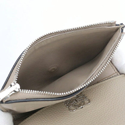 中古 ロエベ 三つ折り財布 三折財布 コンパクト レディース ブランド LOEWE アナグラム バーティカルウォレットスモール C821S33X12 ベージュ USDLO117942011