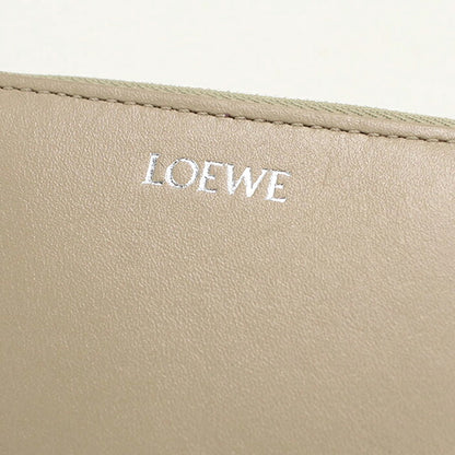 中古 ロエベ 小銭入れ レディース ブランド LOEWE  ジップ コインパース CEM1ZCPX02 ベージュ USDLO118740011