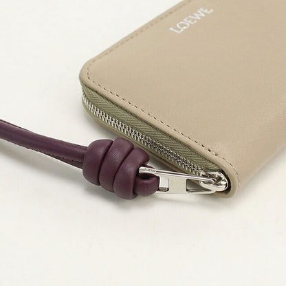 中古 ロエベ 小銭入れ レディース ブランド LOEWE  ジップ コインパース CEM1ZCPX02 ベージュ USDLO118740011