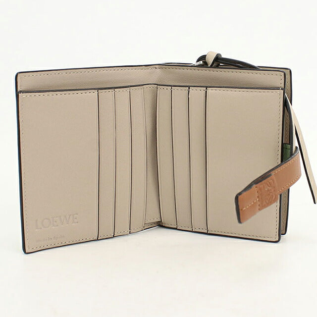中古 ロエベ 二つ折り財布 二折財布 コンパクト レディース ブランド LOEWE アナグラム コンパクト ジップウォレット C660Z41X01 USDLO118839011