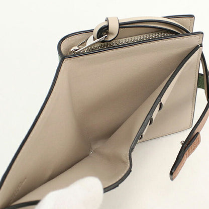 中古 ロエベ 二つ折り財布 二折財布 コンパクト レディース ブランド LOEWE アナグラム コンパクト ジップウォレット C660Z41X01 USDLO118839011