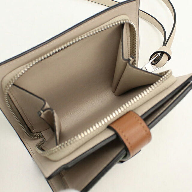 中古 ロエベ 二つ折り財布 二折財布 コンパクト レディース ブランド LOEWE アナグラム コンパクト ジップウォレット C660Z41X01 USDLO118839011