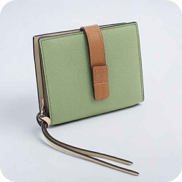 中古 ロエベ 二つ折り財布 二折財布 コンパクト レディース ブランド LOEWE アナグラム コンパクト ジップウォレット C660Z41X01 USDLO118839011