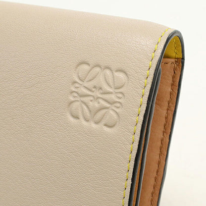中古 ロエベ 長財布二折 レディース ブランド LOEWE パズル コンチネンタルウォレット 122.N32MT80 イエロー USDLO118840011