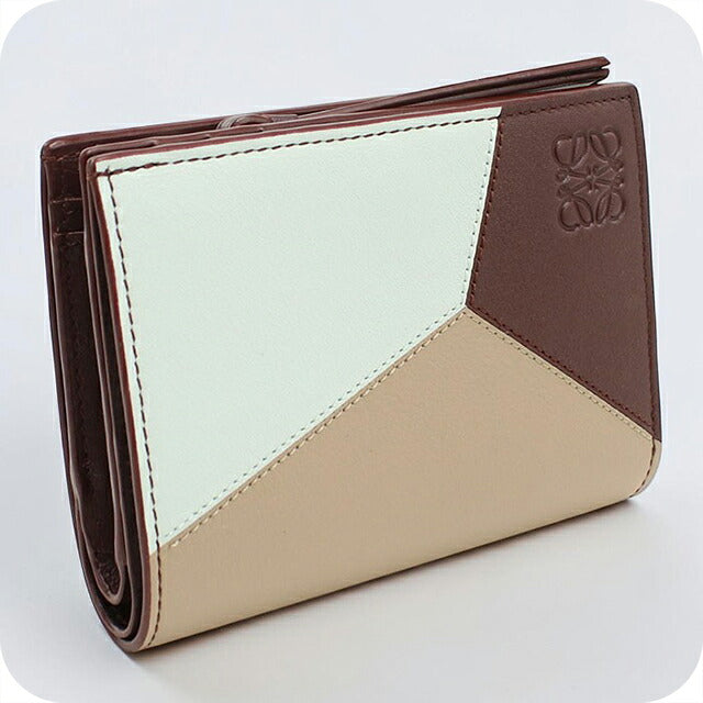 中古 ロエベ 二つ折り財布 二折財布 コンパクト レディース ブランド LOEWE パズル コンパクトウォレット マルチカラー USDLO119017011