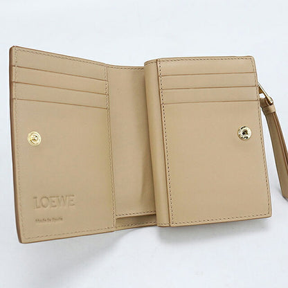 中古 ロエベ 二つ折り財布 二折財布 コンパクト レディース ブランド LOEWE パズル コンパクトウォレット ホワイト USDLO119018011