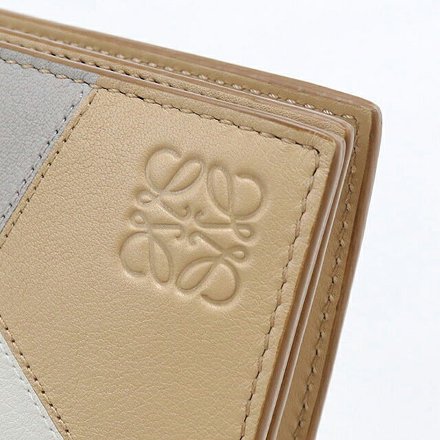 中古 ロエベ 二つ折り財布 二折財布 コンパクト レディース ブランド LOEWE パズル コンパクトウォレット ホワイト USDLO119018011