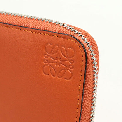 中古 ロエベ 長財布ラウンドファスナー レディース ブランド LOEWE アナグラム  オレンジ USDLO119216011