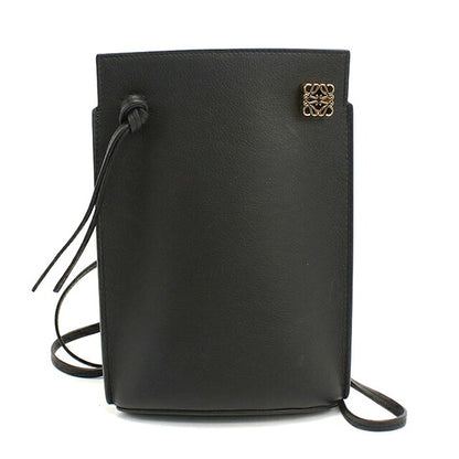 中古 ロエベ ショルダーバッグ レディース ブランド LOEWE アナグラム ダイス ポケット C630R12X01 ブラック USDLO119283011